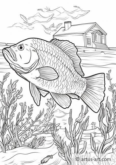 Perch Coloring Page For Kids